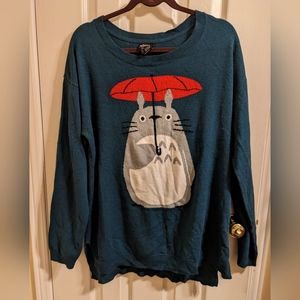 Teal Studio Ghibli My Neighbour Totoro sweater